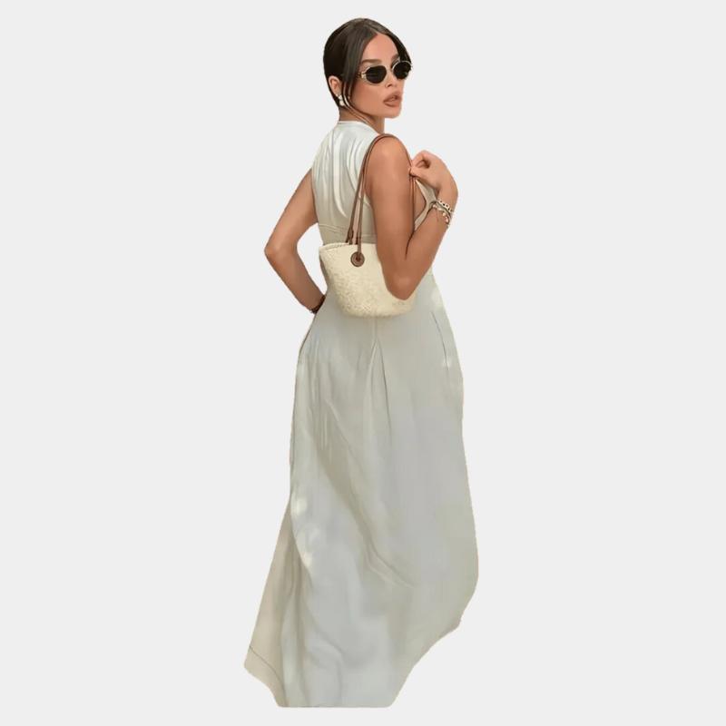 Vestido Longo Drapé Velluto